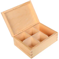 pudełko drewniane na herbatę 5 różnych przegródek