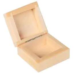 Drewniane pudełko 6x6,5x3,5cm
