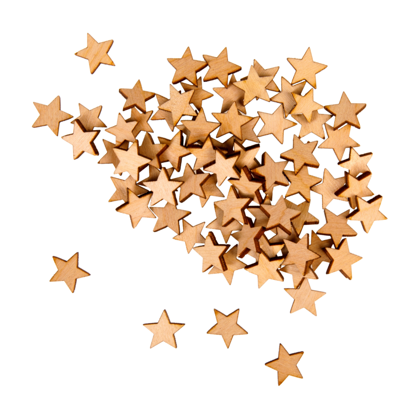 Małe gwiazdki ze sklejki