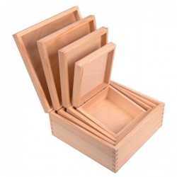 Pudełka drewniane do Decoupage, kwadratowe
