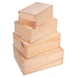 Drewniane pudełka zestaw do decoupage