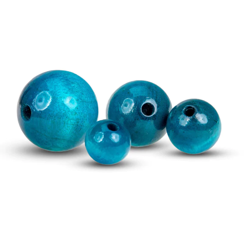 Turkusowe korale drewniane