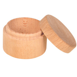 Drewniane pudełko na obrączki okrągłe